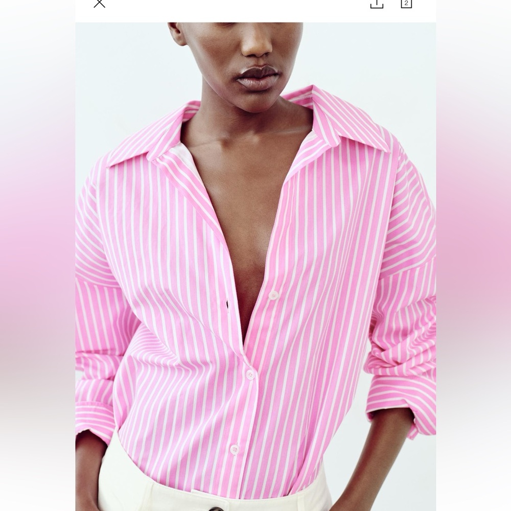 • SOLD • ZARA Basic poplin shirt